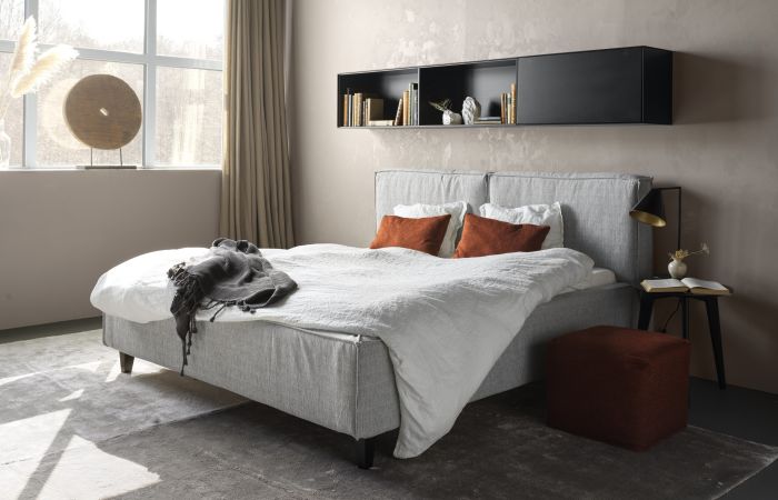 Vesta bed Cortina Silver