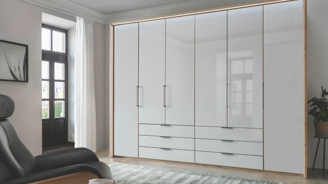 MONACO 2000 00441 20 EBI Gl.weiss FKT FTS 300cm 6SK mittig Griffe Schiefer PPT mit uml.LED Bel
