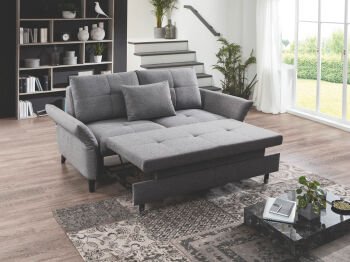 NightDay Typ 2214 Bett.E AL Nr. 1 Portofino grau SG 11 Fuss Typ 1 Metall schwarz matt 1