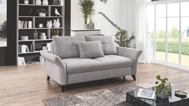 NightDay Typ 2214 Bett.E AL Nr. 1 Portofino silber SG 11 Fuss Typ 1 Metall schwarz matt