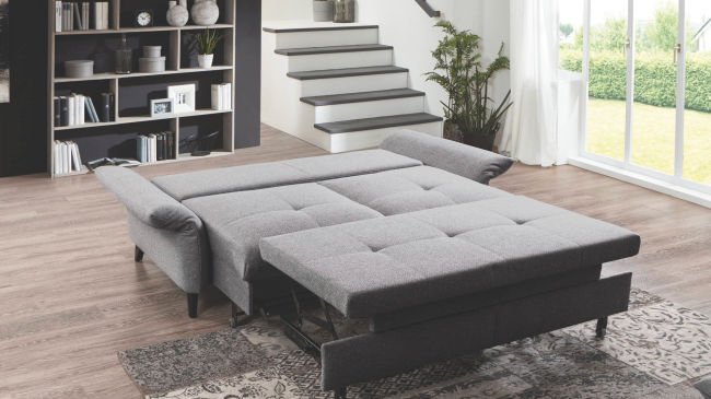 NightDay Typ 2214 Bett.E AL Nr. 1 Portofino grau SG 11 Fuss Typ 1 Metall schwarz matt 2
