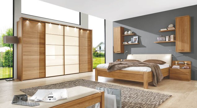 TOLEDO 6882 14 Eiche tmAbs.Glas+Kunstleder magnolie mSWT330cmm.bel.PP