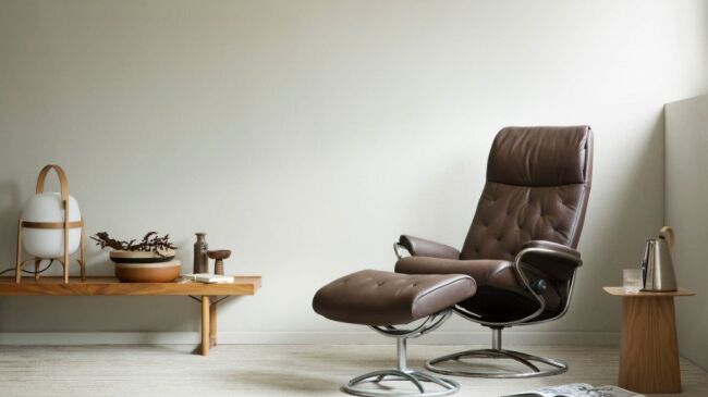 Stressless Metro high Original Pal Espresso chrome wide2 VideoTeaser