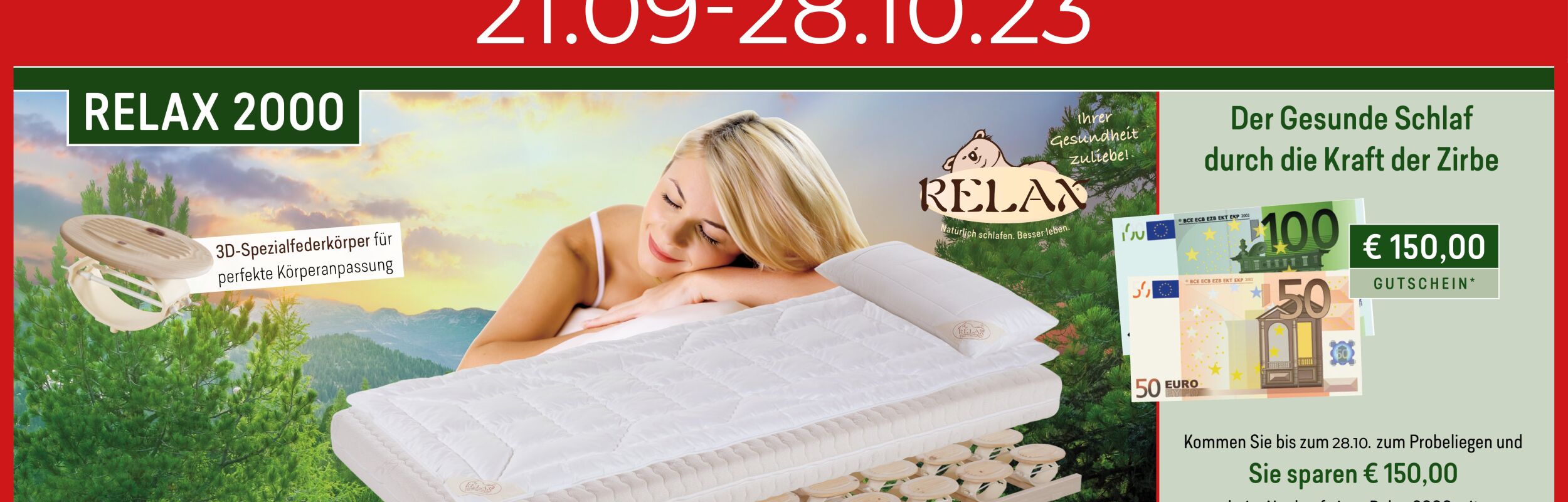 Welteke Relax Zirbenaktionswochen LP Header2