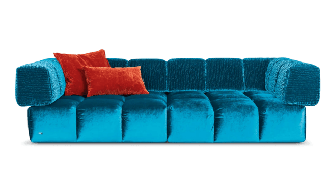 Bretz Sofa in Blau elegantes extravagantes Design