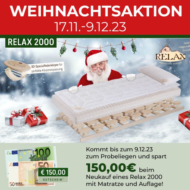 Welteke Relax Weihnachtsaktion LP Kachel 23 11 1