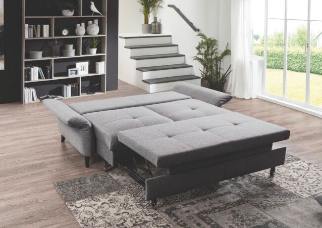 NightDay Typ 2214 Bett ScaleWidthWzE5MjBd.E AL Nr. 1 Portofino grau SG 11 Fuss Typ 1 Metall schwarz matt 2