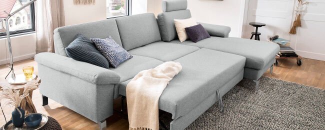 Graue Schlafcouch