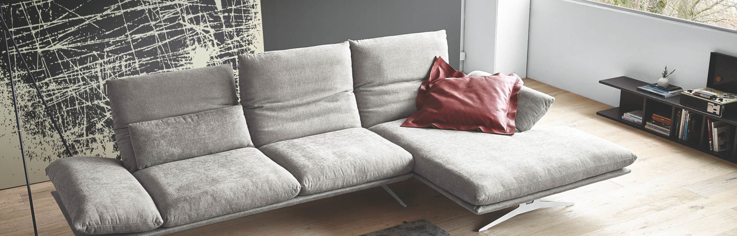 Couch modern grau